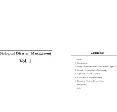 خرید و دانلود نسخه کامل کتاب Encyclopaedia of Biological Disaster Management: vol. 1. Hazardous Materials, Alpha Virus and Disaster Management