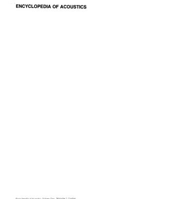 خرید و دانلود نسخه کامل کتاب Encyclopedia of Acoustics, Volume Two