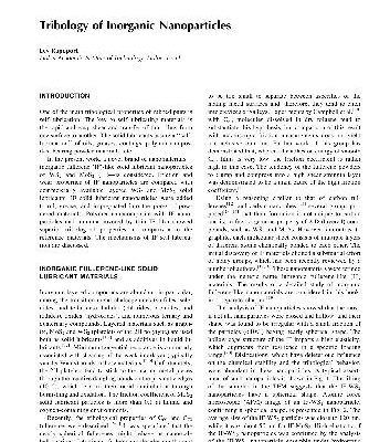 خرید و دانلود نسخه کامل کتاب Encyclopedia Of Nanoscience And Nanotechnology (Dekker Nepilna Tribology Of Inorganic Nanoparticles
