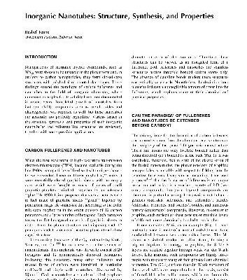 خرید و دانلود نسخه کامل کتاب Encyclopedia Of Nanoscience And Nanotechnology Inorganic Nanotubes Structure, Synthesis, And Properties