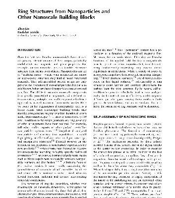 خرید و دانلود نسخه کامل کتاب Encyclopedia of Nanoscience and Nanotechnology, Ring Structures from Nanoparticles and Other Nanoscale Building Blocks, Zhen Liu, M.Dekker