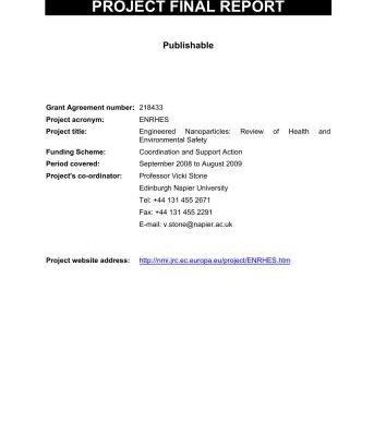 خرید و دانلود نسخه کامل کتاب Engineered Nanoparticles: Review of Health and Environmental Safety