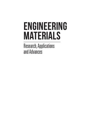 خرید و دانلود نسخه کامل کتاب Engineering Materials Research, Applications and Advances