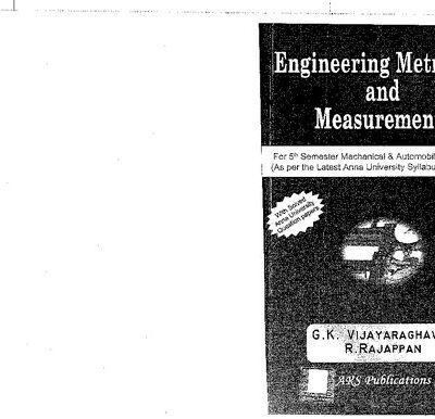 خرید و دانلود نسخه کامل کتاب Engineering Metrology & Measurements