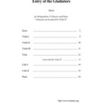 خرید و دانلود نسخه کامل کتاب Entry Of The Gladiators. Фучик. Выход гладиаторов