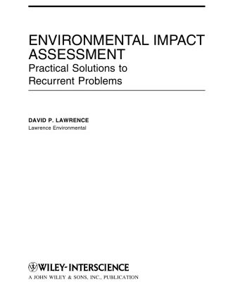خرید و دانلود نسخه کامل کتاب Environmental Impact Assessment: Practical Solutions to Recurrent Problems (2004)(en)(576s)
