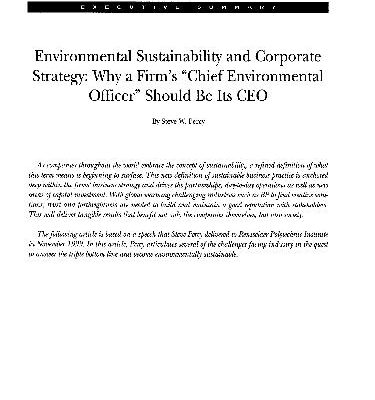 خرید و دانلود نسخه کامل کتاب Environmental Sustainability and Corporate Strategy
