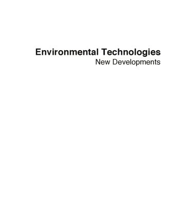 خرید و دانلود نسخه کامل کتاب Environmental Technologies