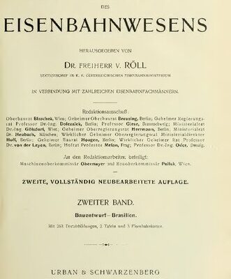 خرید و دانلود نسخه کامل کتاب Enzyklopädie des Eisenbahnwesens / Bauentwurf – Brasilien