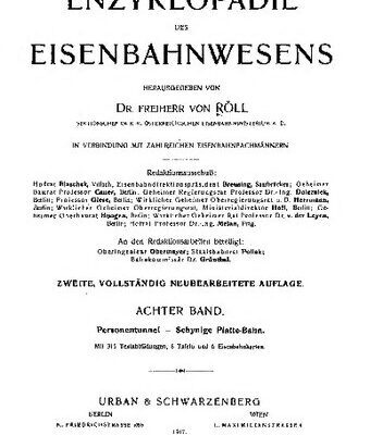خرید و دانلود نسخه کامل کتاب Enzyklopädie des Eisenbahnwesens / Personentunnel – Schynige Platte-Bahn
