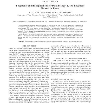 خرید و دانلود نسخه کامل کتاب Epigenetics and its Implications for Plant Biology. 1. The Epigenetic Network in Plants