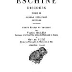 خرید و دانلود نسخه کامل کتاب Eschine: Discours, Tome II Contre Ctésiphon