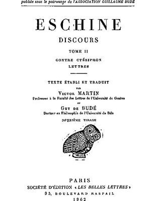 خرید و دانلود نسخه کامل کتاب Eschine: Discours, Tome II Contre Ctésiphon