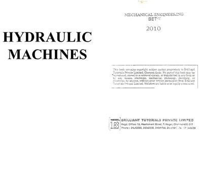 خرید و دانلود نسخه کامل کتاب ESE(Mechanical Engineering): Hydraulic Machines