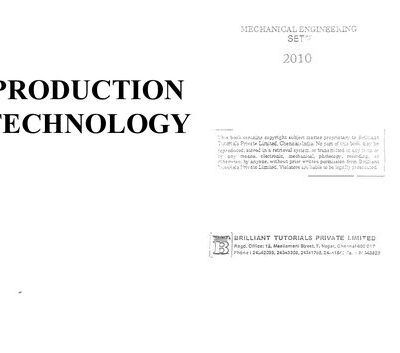 خرید و دانلود نسخه کامل کتاب ESE(Mechanical Engineering): Production Technology
