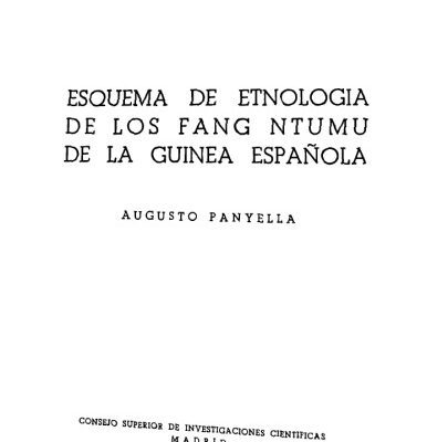 خرید و دانلود نسخه کامل کتاب Esquema de etnología de los fang ntumu de la Guinea Española.