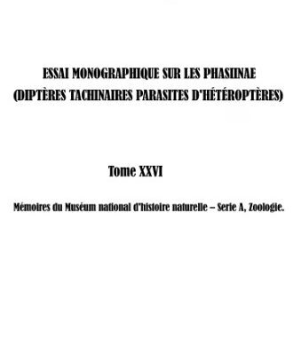 خرید و دانلود نسخه کامل کتاب Essai monographique sur les Phasiinae