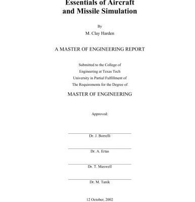 خرید و دانلود نسخه کامل کتاب Essentials of aircraft and missile simulation