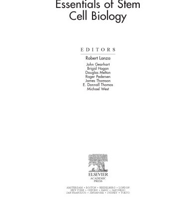 خرید و دانلود نسخه کامل کتاب Essentials of Stem Cell Biology