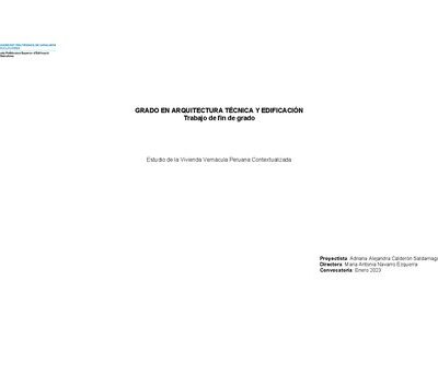خرید و دانلود نسخه کامل کتاب Estudio de la Vivienda Vernácula Peruana Contextualizada