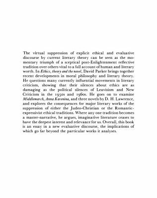 خرید و دانلود نسخه کامل کتاب Ethics, Theory and the Novel