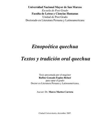 خرید و دانلود نسخه کامل کتاب Etnopoética quechua. Textos y tradición oral quechua