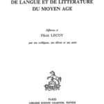 خرید و دانلود نسخه کامل کتاب Études de langue et de littérature du Moyen Âge offertes à Félix Lecoy par ses collègues, ses élèves et ses amis