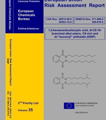 خرید و دانلود نسخه کامل کتاب European Union Risk Assessment Report Vol. 35, 2nd priority list: 1, 2-benzenedicarboxylic acid, di-C8-10-branched alkyl esters, C9-rich and di-isononyl phthalate (DINP)