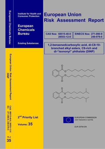 خرید و دانلود نسخه کامل کتاب European Union Risk Assessment Report Vol. 35, 2nd priority list: 1, 2-benzenedicarboxylic acid, di-C8-10-branched alkyl esters, C9-rich and di-isononyl phthalate (DINP)_68eabf9b9afc5.jpeg خرید و دانلود نسخه کامل کتاب European Union Risk Assessment Report Vol. 35, 2nd priority list: 1, 2-benzenedicarboxylic acid, di-C8-10-branched alkyl esters, C9-rich and di-isononyl phthalate (DINP)