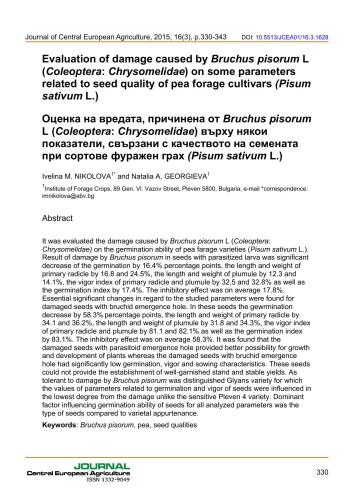 خرید و دانلود نسخه کامل کتاب Evaluation of damage caused by Bruchus pisorum L. (Coleoptera: Chrysomelidae) on some parameters related to seed quality of pea forage cultivars (Pisum sativum L.)_68e9b1a28d011.jpeg خرید و دانلود نسخه کامل کتاب Evaluation of damage caused by Bruchus pisorum L. (Coleoptera: Chrysomelidae) on some parameters related to seed quality of pea forage cultivars (Pisum sativum L.)