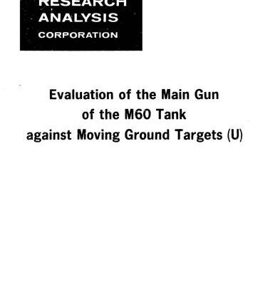 خرید و دانلود نسخه کامل کتاب Evaluation of the Main Gun of the M60 Tank against Moving Ground Targets