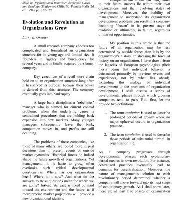 خرید و دانلود نسخه کامل کتاب Evolution and Revolution as Organization Grow