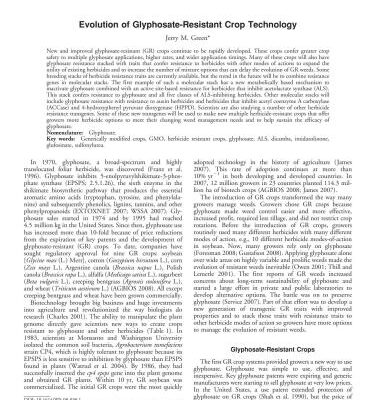 خرید و دانلود نسخه کامل کتاب Evolution of Glyphosate-Resistant Crop Technology