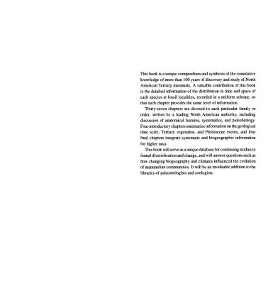 خرید و دانلود نسخه کامل کتاب Evolution of Tertiary Mammals of North America