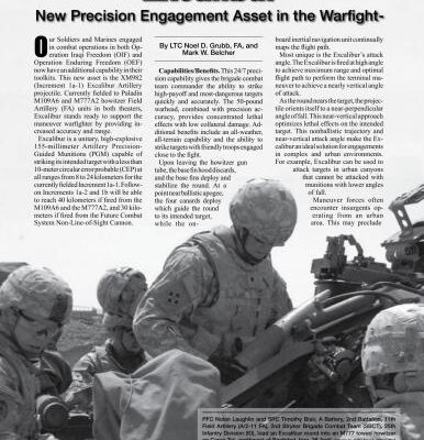 خرید و دانلود نسخه کامل کتاب Excalibur. New precision engagement asset in the warfight