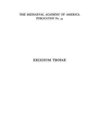 خرید و دانلود نسخه کامل کتاب Excidium Troiae