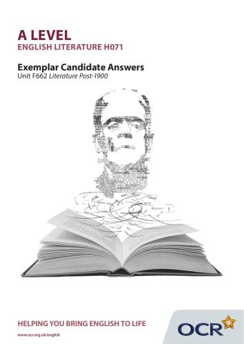 خرید و دانلود نسخه کامل کتاب Exemplar Candidate Answers. Unit F662 Literature Post-1900_68ec8997dda43.jpeg خرید و دانلود نسخه کامل کتاب Exemplar Candidate Answers. Unit F662 Literature Post-1900
