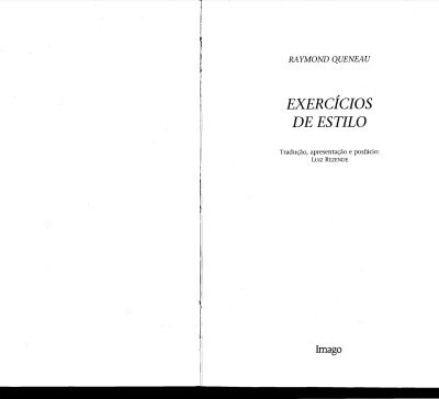 خرید و دانلود نسخه کامل کتاب Exercícios de Estilo