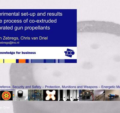 خرید و دانلود نسخه کامل کتاب Experimental set-up and results of the process of co-extruded perforated gun propellants
