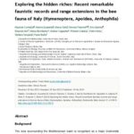 خرید و دانلود نسخه کامل کتاب Exploring the hidden riches: Recent remarkable faunistic records and range extensions in the bee fauna of Italy (Hymenoptera, Apoidea, Anthophila)