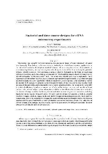 خرید و دانلود نسخه کامل کتاب Factorial and time course designs for cDNA microarray experiments_68e6d1319a5ed.jpeg خرید و دانلود نسخه کامل کتاب Factorial and time course designs for cDNA microarray experiments
