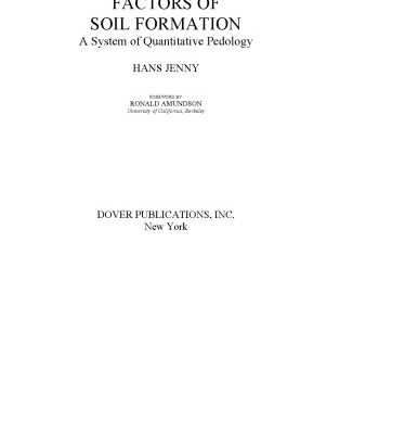 خرید و دانلود نسخه کامل کتاب Factors of Soil Formation: A System of Quantitative Pedology