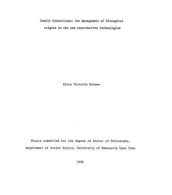 خرید و دانلود نسخه کامل کتاب Family Connections: the management of biological origins in the new reproductive technologies