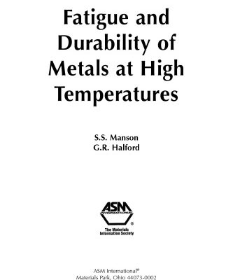 خرید و دانلود نسخه کامل کتاب Fatigue and Durability of Metals at High Temperatures