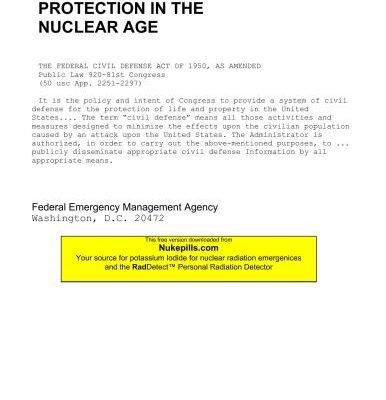 خرید و دانلود نسخه کامل کتاب Federal Emergency Management Agency, Protection in the nuclear age, 1985