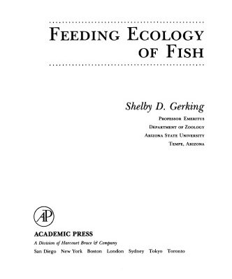 خرید و دانلود نسخه کامل کتاب Feeding Ecology of Fish