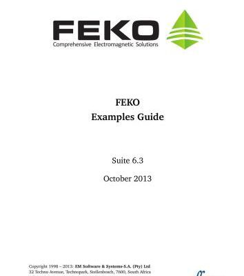 خرید و دانلود نسخه کامل کتاب FEKO. Example Guide