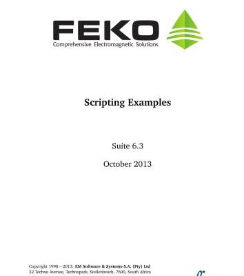 خرید و دانلود نسخه کامل کتاب FEKO. Script Examples