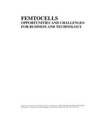 خرید و دانلود نسخه کامل کتاب Femtocells: Opportunities and Challenges for Business and Technology