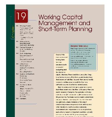 خرید و دانلود نسخه کامل کتاب Finance Fundamentals of Corporate Finance, Working Capital Management and Short-Term Planning